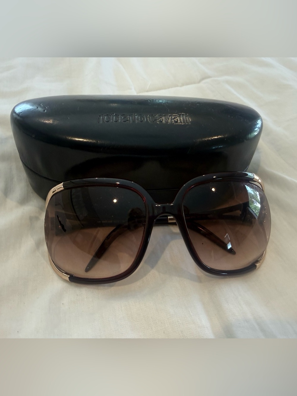 Roberto Cavalli Women's Brown Gradient Oversized Sunglasses